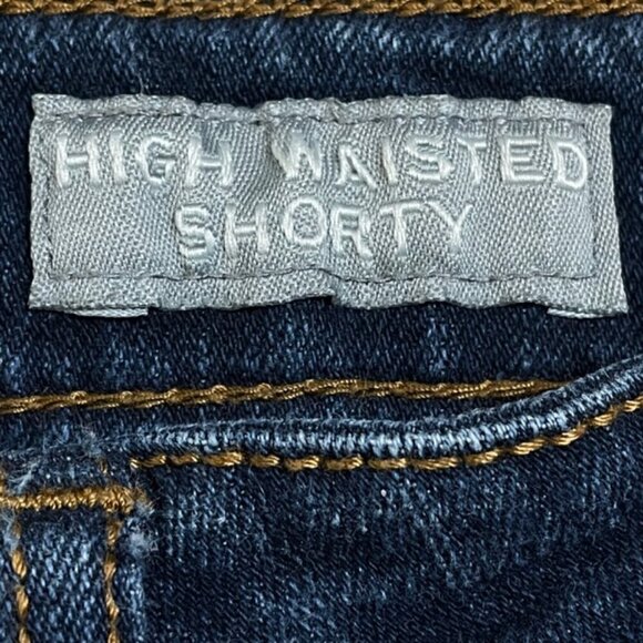 AEROPOSTALE High Waisted Shorty Raw Hem Stretch Jean Shorts - Size 2 - Picture 5 of 6
